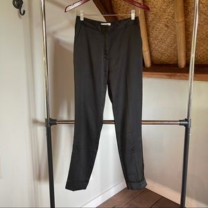 EDITED Black Satin Trousers Size 34 / S